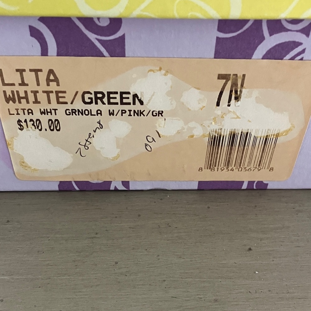 Brighton Women's Lita White/ Pink /Green Sandals Size 7N - Picture 2 of 10